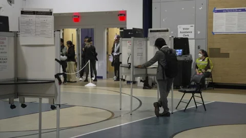Vote Midterms 2022 Voting Washington DC 8K 08 Video stock 222692466