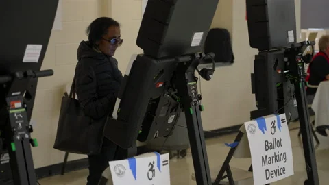 Vote Midterms 2022 Voting Washington DC 8K 16 Video stock 222697913
