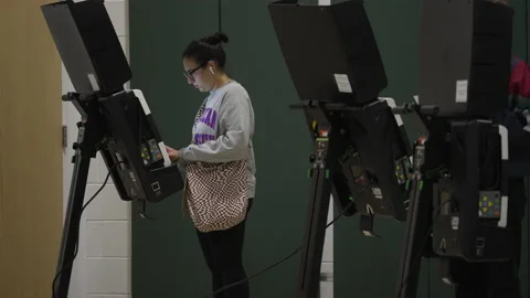 Vote Midterms 2022 Voting Washington DC 8K 19 Video stock 222699271