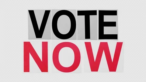 Vote Now Pack Of 2 Stop Motion Paper  Stockbeeldmateriaal 305262235