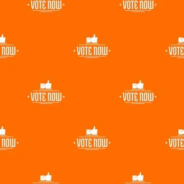 Vote now pattern vector orange Stock Illustration
