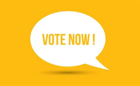 Vote now speech bubble vector illustration. Communication speech bubble wit.. イラスト素材
