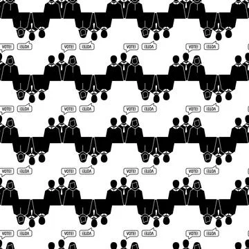 Vote oratory pattern seamless vector Stock Illustration