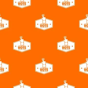 Vote pattern vector orange Stock Illustration