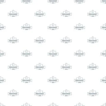Vote president pattern vector seamless Stock Illustration