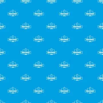 Vote president pattern vector seamless blue Stock Illustration