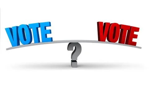Vote Red Or Blue? Stock Illustration