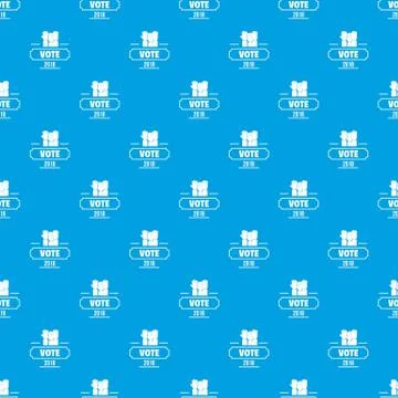 Vote registration pattern seamless blue 스톡 일러스트