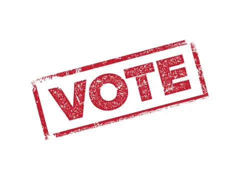 Vote rubber red vector stamp Stock Illustration