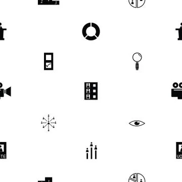 Vote seamless pattern background icon. Stock Illustration
