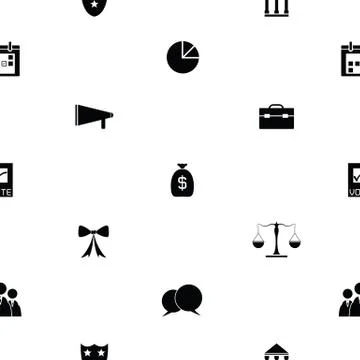 Vote seamless pattern background icon. Stock Illustration
