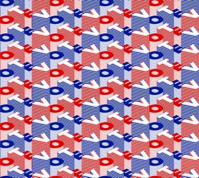 Vote seamless pattern. Vector Seamless pattern Vote text election day Usa deb Stock Illustration