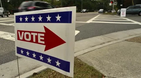 Vote sign Stock Footage