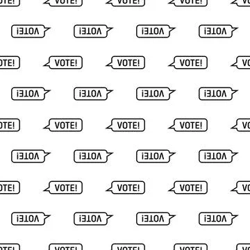 Vote speech bubble pattern seamless vector Illustrazione stock