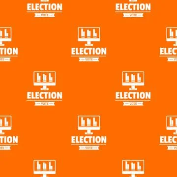 Vote stats pattern vector orange Stock Illustration