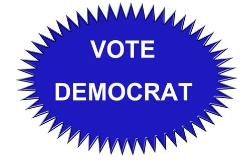 Vote Sticker, White Illustrazione stock