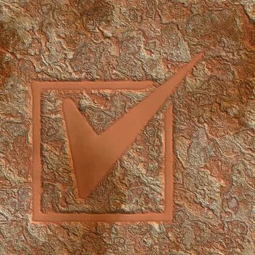 Vote on a stone Stock Illustration