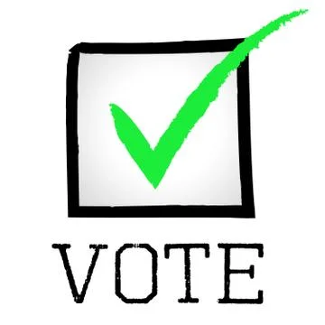 Vote tick representing check choice and choose Иллюстрация