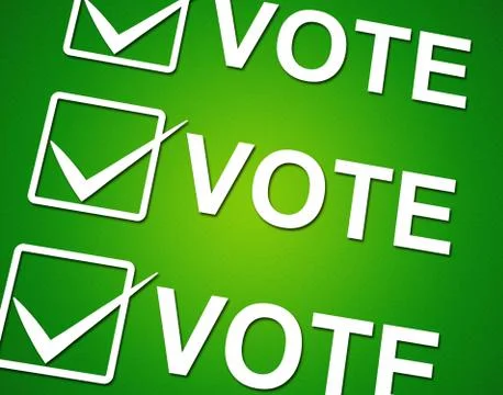 Vote ticks indicates choosing voting and choose Ilustración de archivo