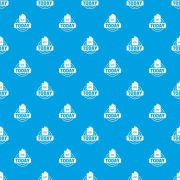Vote today pattern vector seamless blue Stock Illustration