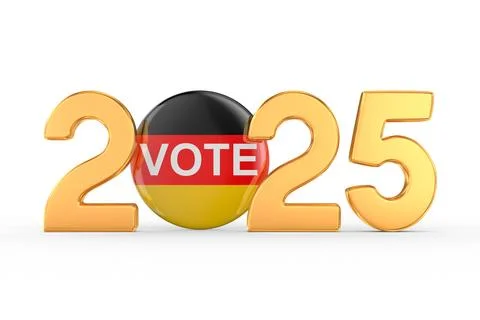 Vote on white background. Isolated 3D illustration Ilustração Stock