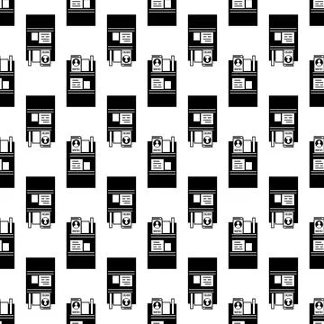 Vote wood stand pattern seamless vector Stock Illustration