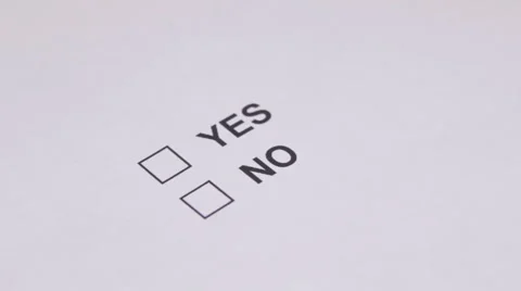 Vote for YES or NO Stock Footage 41362729
