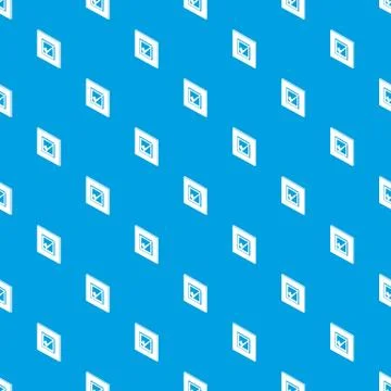 Voted sign pattern seamless blue Stock Illustration