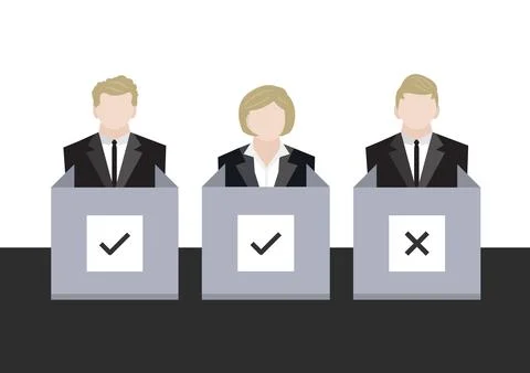 Voter at polling station vector ep26 Stock Illustration