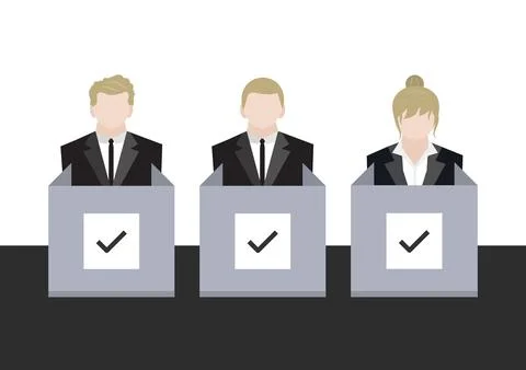 Voter at polling station vector ep28 Stock Illustration