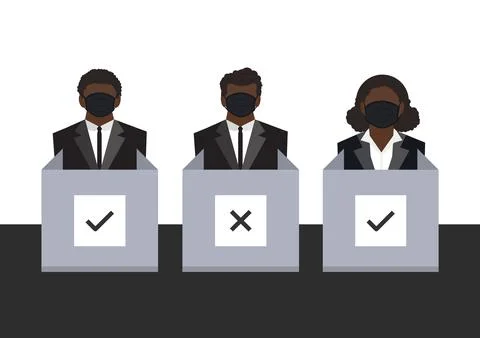 Voter at polling station vector ep29 Stock Illustration