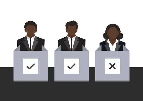 Voter at polling station vector ep30 Stock Illustration