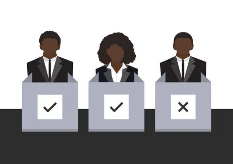 Voter at polling station vector ep31 Stock-Illustration