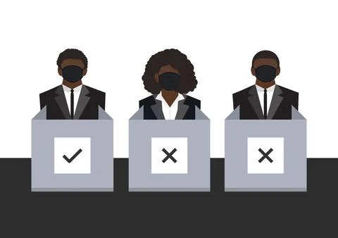 Voter at polling station vector ep32 Stock Illustration