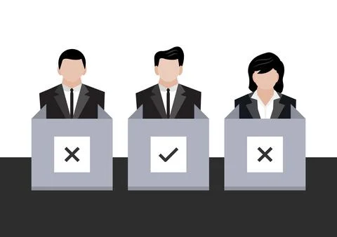 Voter at polling station vector ep34 Stock Illustration