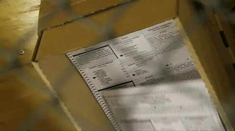 Votes being machine tallied 2 Stock Footage