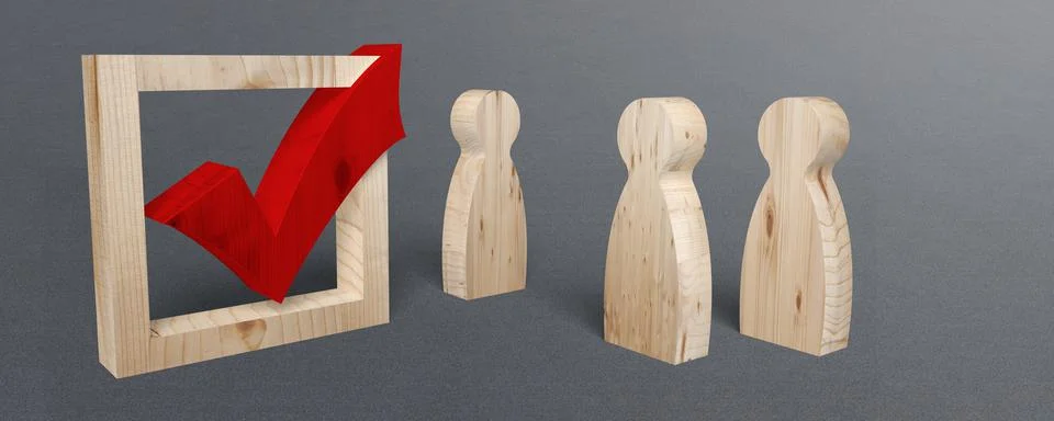 Voting and election concept. Making the right decision Stock Illustration