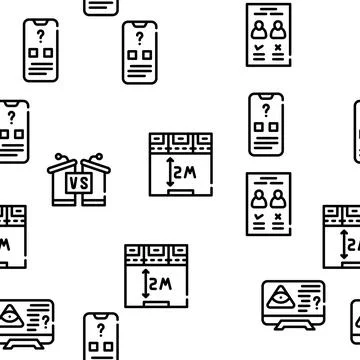 Voting And Elections Vector Seamless Pattern Stock Illustration