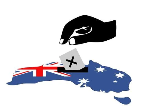 Voting in australian election Stock-Illustration