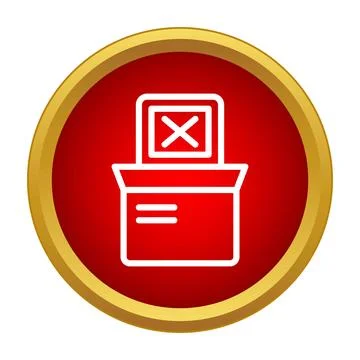 Voting ballot box icon representing election choice Stock Illustration
