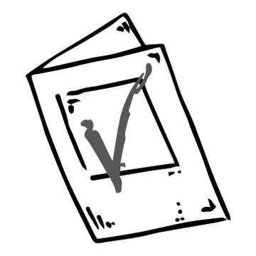 Voting ballot, form, questionnaire icon. Vector illustration of ballot paper. Illustrazione stock