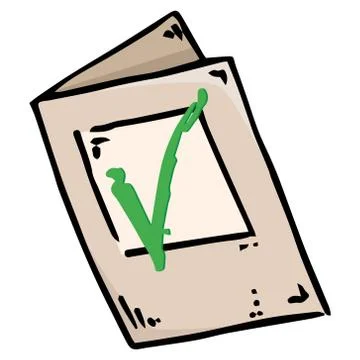 Voting ballot, form, questionnaire icon. Vector illustration of ballot paper. Stock Illustration