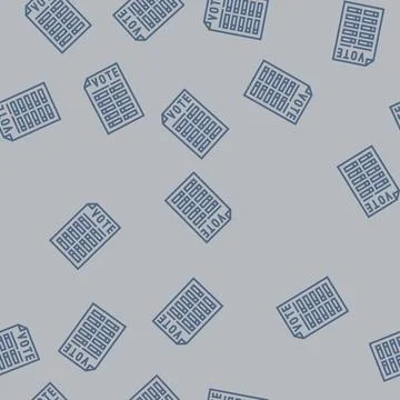 Voting ballot line seamless pattern Stock Illustration