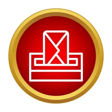 Voting ballot mail icon representing election democracy Ilustração Stock