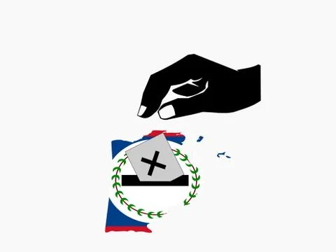 Voting in belize election Illustrazione stock