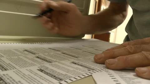 Voting Booth Stock Footage 12521535