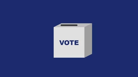 Voting Box with Vote Sign. Stock Footage 334659181