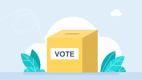 Voting box. Yellow paper box for voting. Urn, container. Election, referendum Stock Footage 279489817
