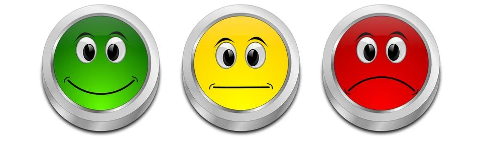 Voting Buttons - 3D illustration Stock Illustration