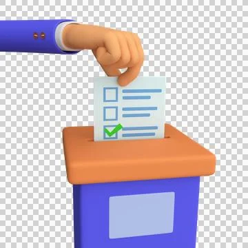Voting concept in 3d style. 3d rendering Stock Illustration